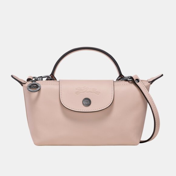 Longchamp Handbags - Longchamp Le Pliage Xtra XS Pouch Nude Leather